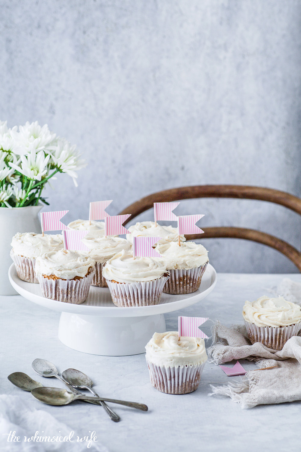 30 Cakes In 30 Days | 7. Chai Cupcakes With Honey Buttercream {GF, DF, Vegan & Nut Free} | The Whimsical Wife
